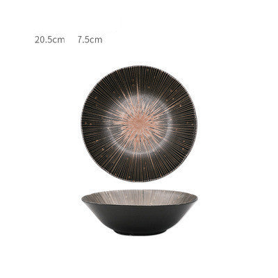 Japanese Style Household Retro Round Dish Dish