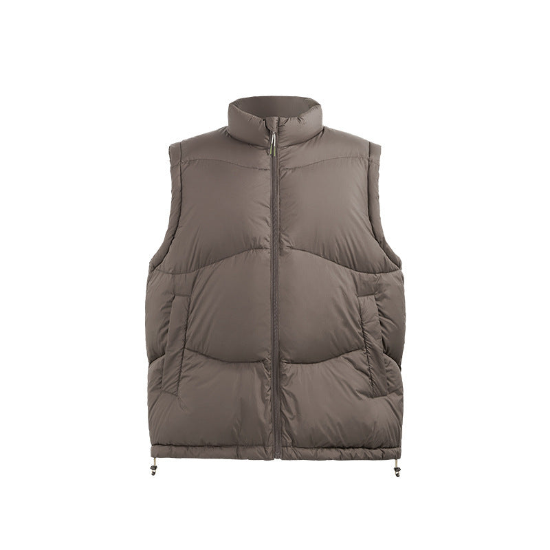 Thin And Portable Puff Down Vest White Duck Down Warm Vest Coat