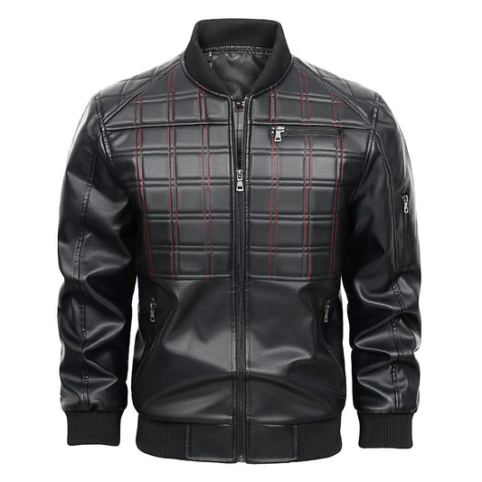 Men's Spring And Autumn Leather Jacket