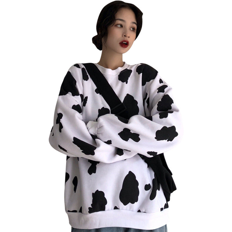 Cute girlish cow top