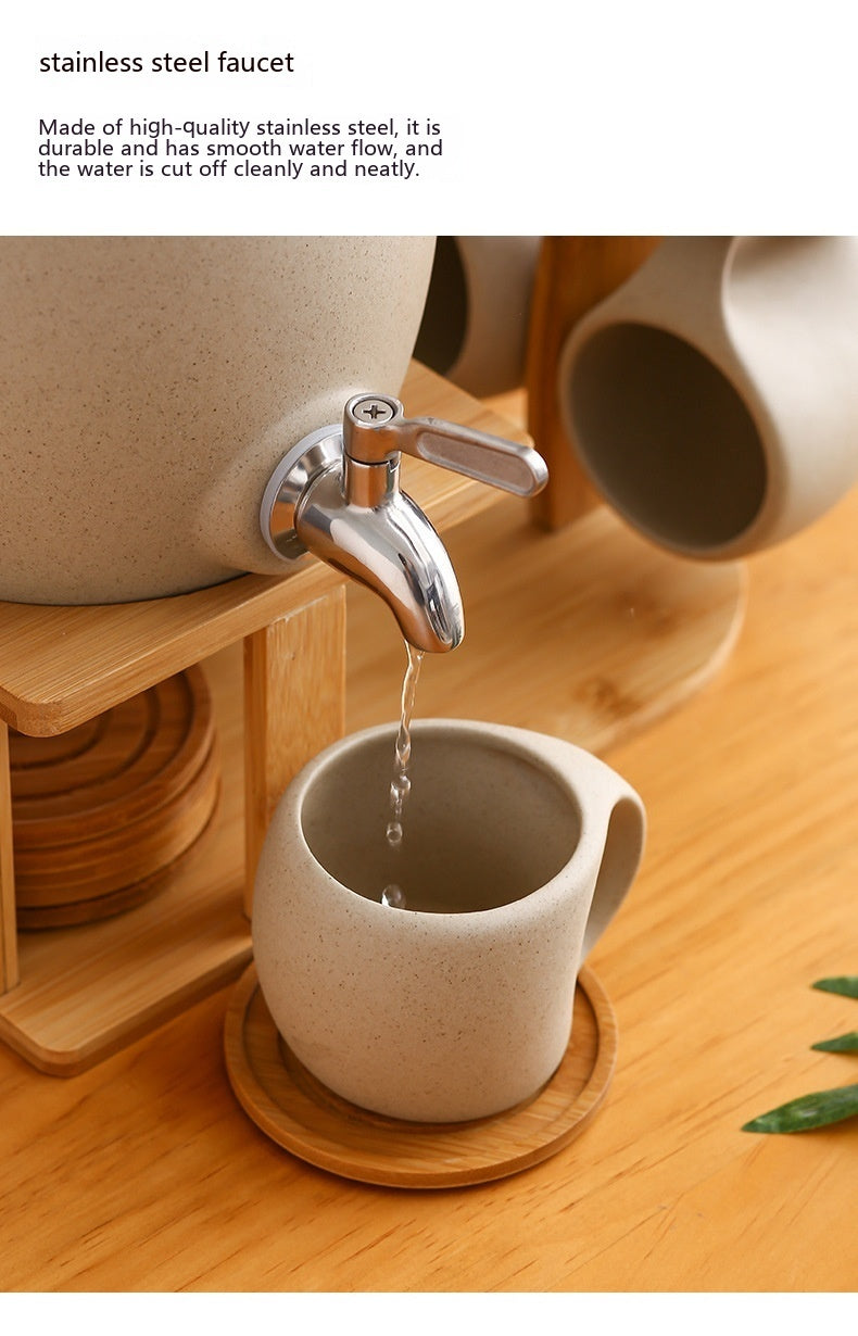 Nordic Creative Ceramic Water Pitcher Cup Set Suit