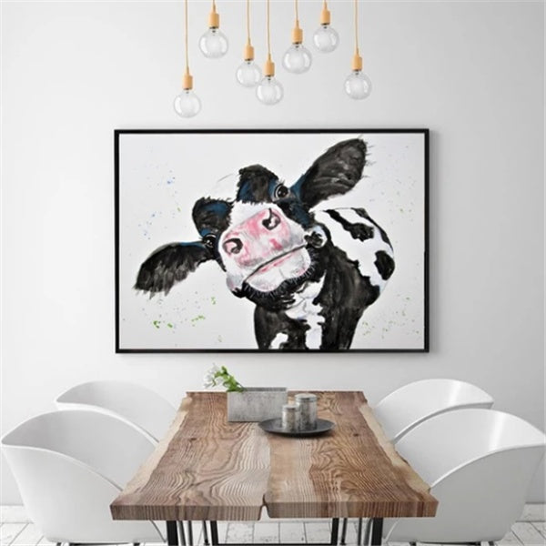 Cow canvas painting