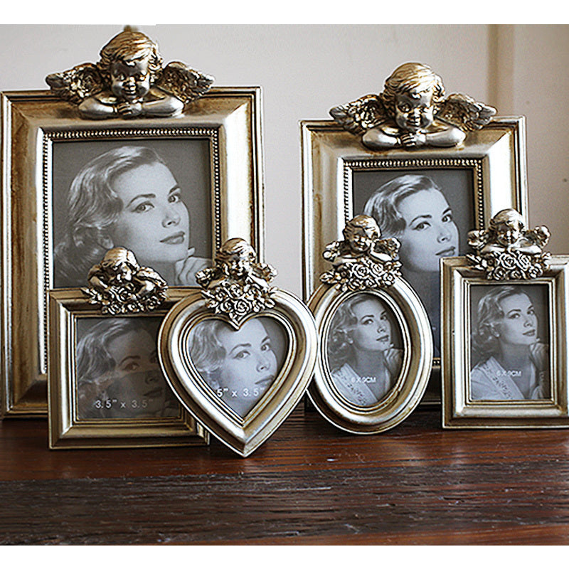 European Retro Distressed Angel Photo Frame