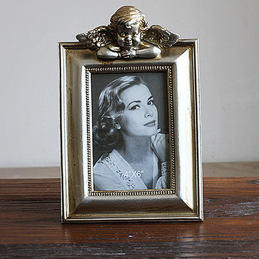 European Retro Distressed Angel Photo Frame