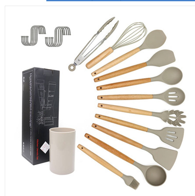 kitchen utensils silicone cooking spoon shovel cookware set