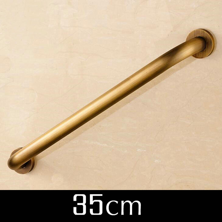 Bathtub Handle With Copper Grab Bars In Bathroom and Soap Dish