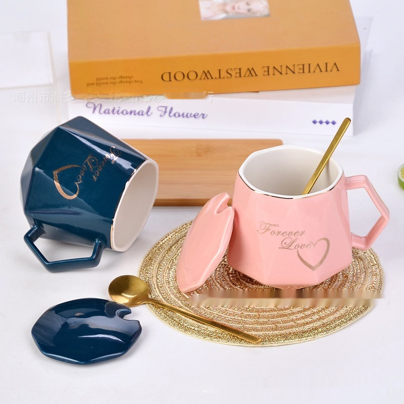 Ceramic Cup Mug Set Wedding Jewelry Gift