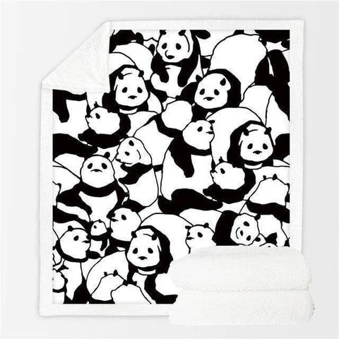 Panda series flannel digital printing blanket