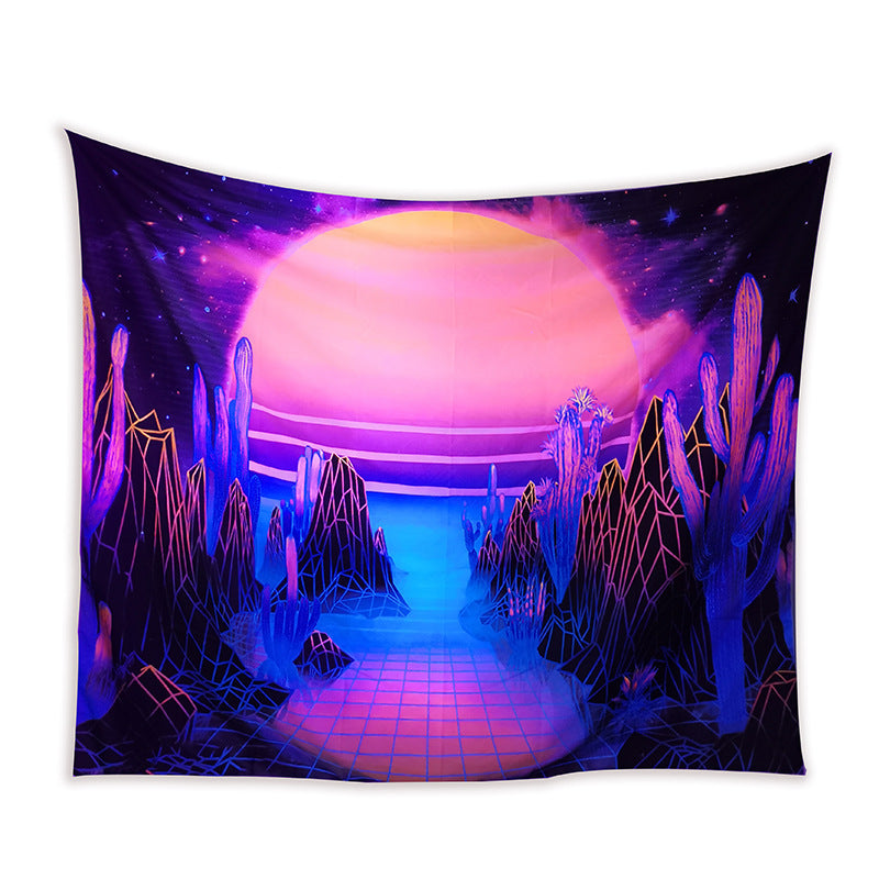 Fluorescent UV Light Printing Home Decor Tapestry Beach Towel