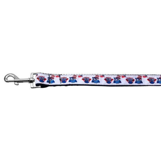 American Owls Nylon Dog Leash 3/8 inch wide 4ft Long