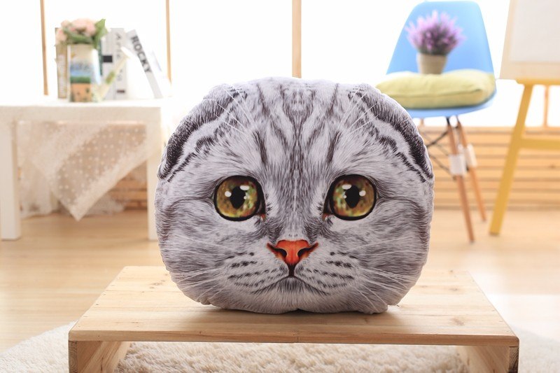 40cm&50cm Cat Pillow Car Cushion Creative Stuffed Cute Cat shape Nap pillow Cute seat cushion Plush Toys Animal Pillow