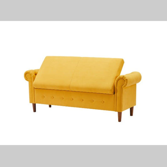 Yellow Multifunctional Storage Rectangular Sofa Stool