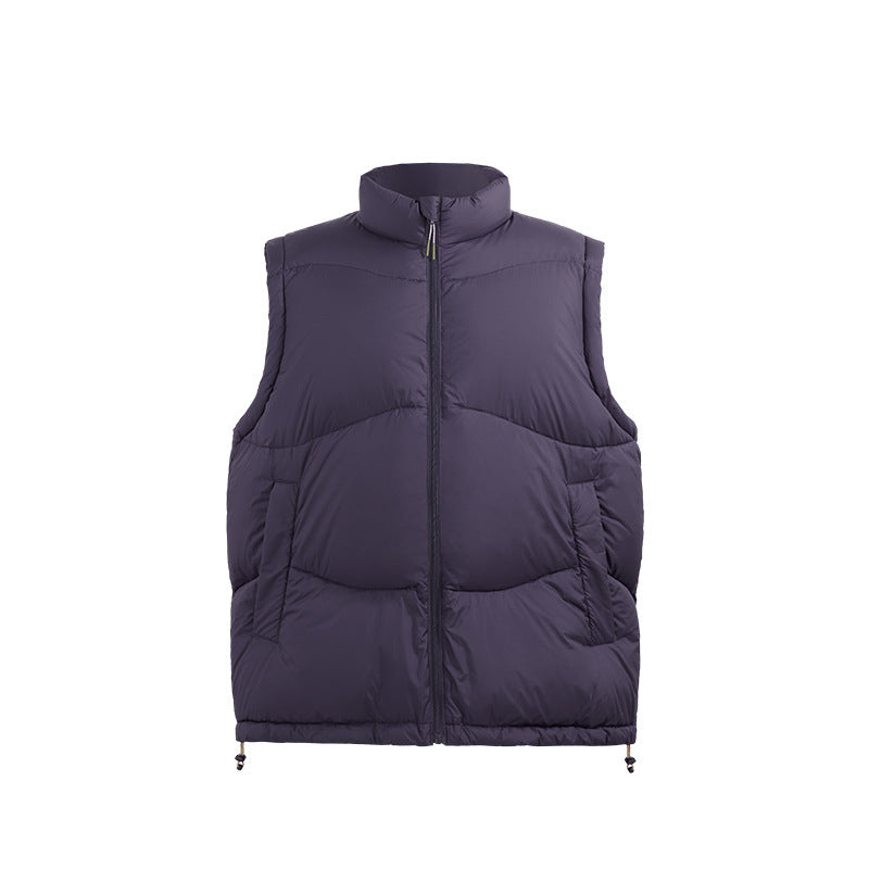 Thin And Portable Puff Down Vest White Duck Down Warm Vest Coat