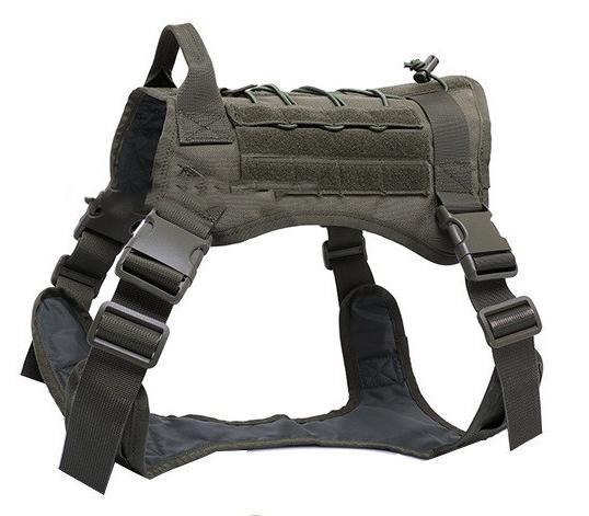 Tactical training large dog chest harness