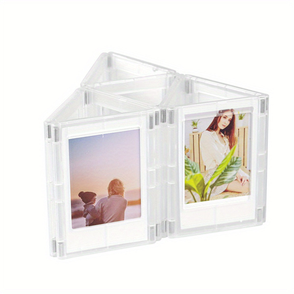 Creative Magnetic Small Photo Frame, DIY Magnetic Sheet Versatile Combination Display Frame Magnetic Picture Frame Mini Picture Frames Set For Refrigerator Wallet Size Picture Frames