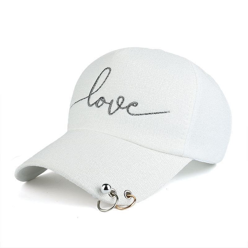 Ladies embroidered casual baseball cap