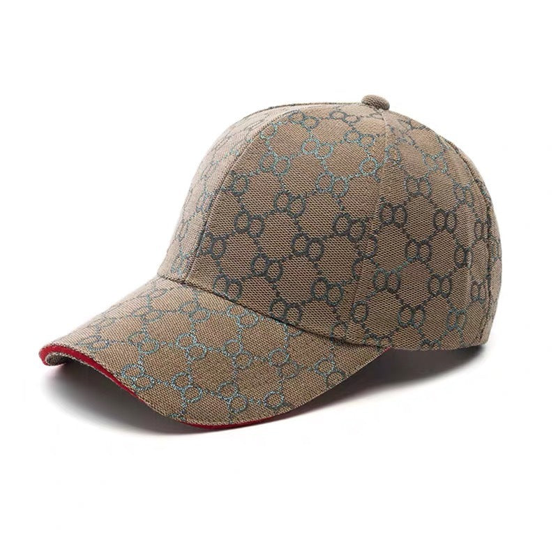 Gold grid baseball cap