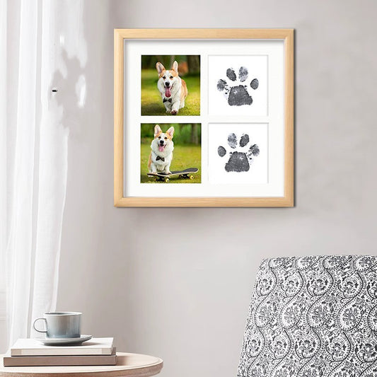 Pet Hand And Foot Print Commemorative Photo Frame