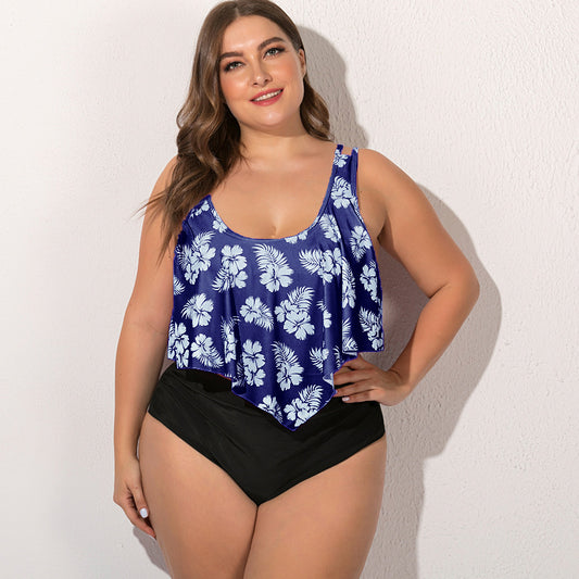 Plus size print swimsuit