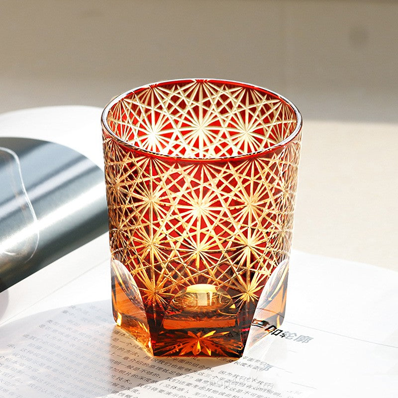 Carved Lead-free Crystal Glass Whisky Tumbler