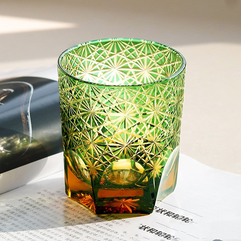 Carved Lead-free Crystal Glass Whisky Tumbler