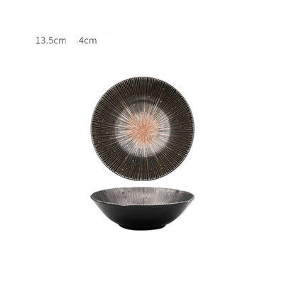 Japanese Style Household Retro Round Dish Dish