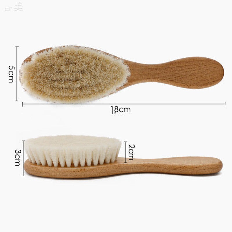 Baby Shower Round Wool Massage Brush Set