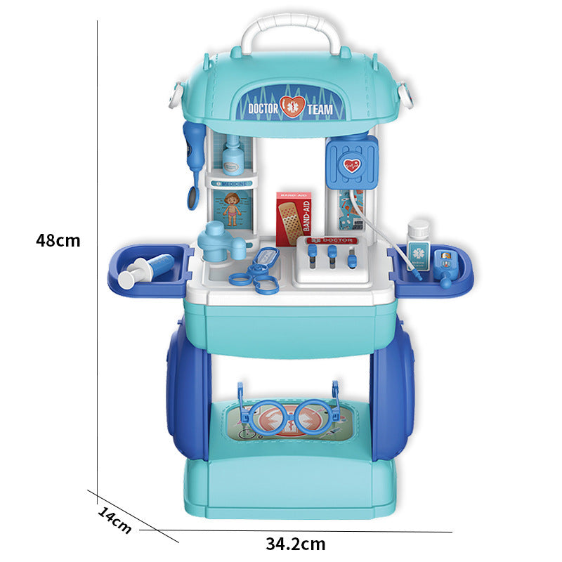 Medical Equipment Table Suitcase Children's Early Education Play House Toys