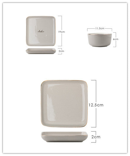 Light Luxury Ceramic Tableware Couple Tableware