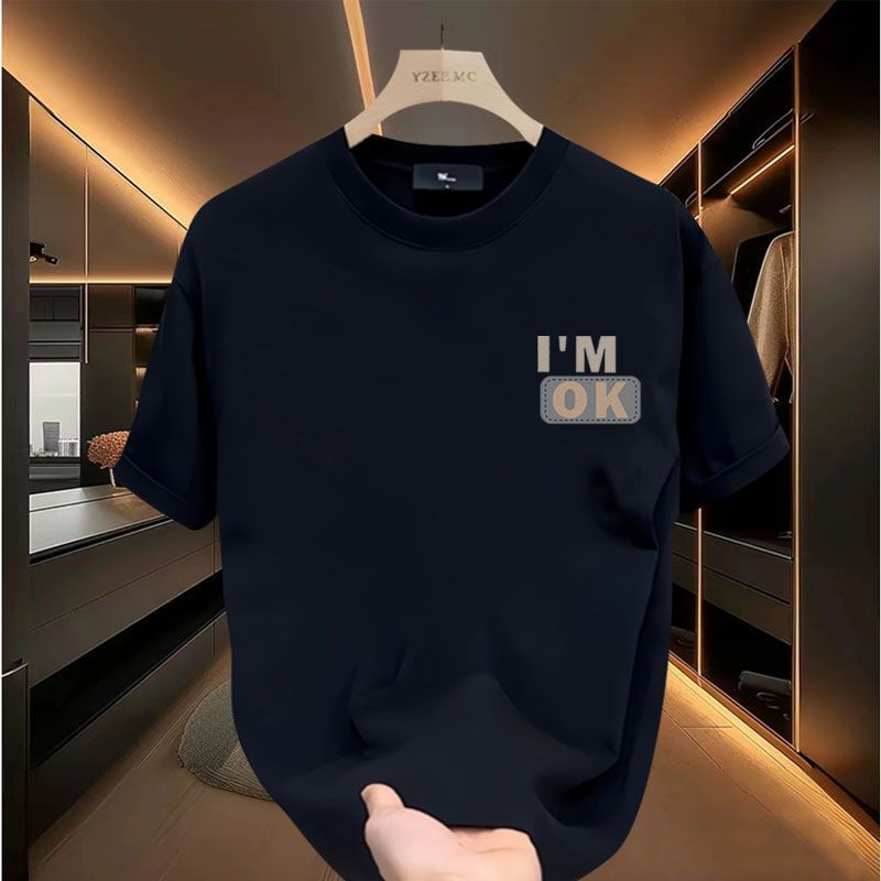 I'm OK Cotton Short-sleeved T-shirt Male Half Sleeve T-shirt