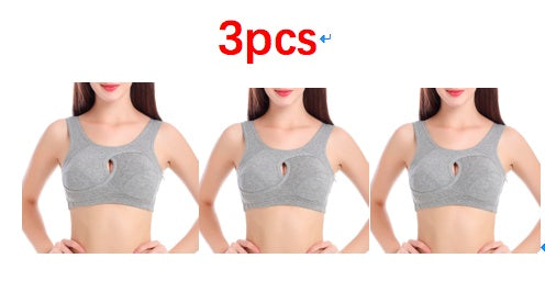 Cotton Anti-expansion Anti-Sag Gathering Adjustment Sports Bra