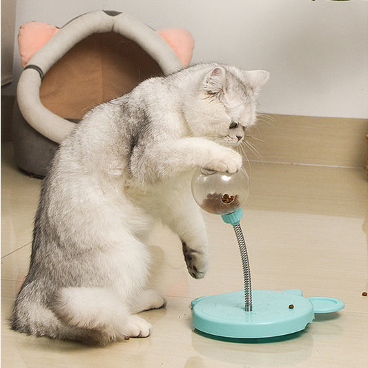 Pet Feeder Cat Toy Pets Leaking Food Ball Self-Playing Tumbler Funny Swing Feeder Puzzle Toys Playing Training Dispenser Bowl