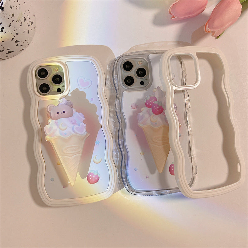 Cute Silicone Ice Cream Holder Phone Case