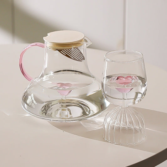 Minimalist Creative Water Pitcher Transparent Thick And High Temperature Resistant