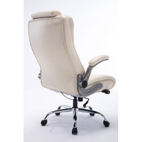 High-back Office Chair With Lifting Headrest, Adjustable Built-in Lumbar Support