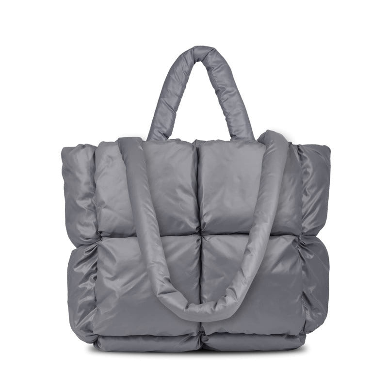 Women's High End Cotton Puffer Tote Bag