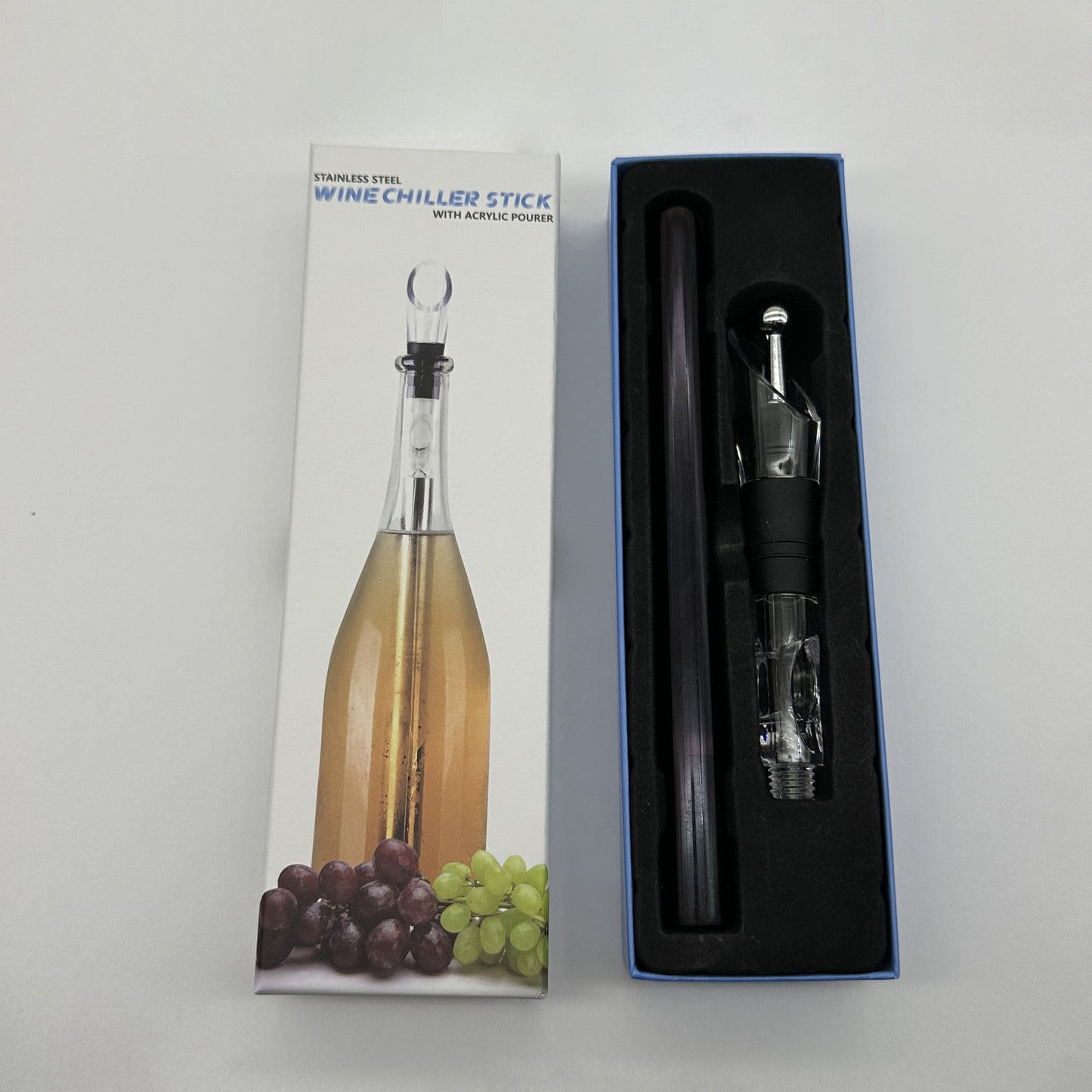 Wine Bottle Cooler Stick Stainless Steel Wine Chilling Rod Leakproof Wine Chiller Beer Beverage Frozening Stick Bar Tools