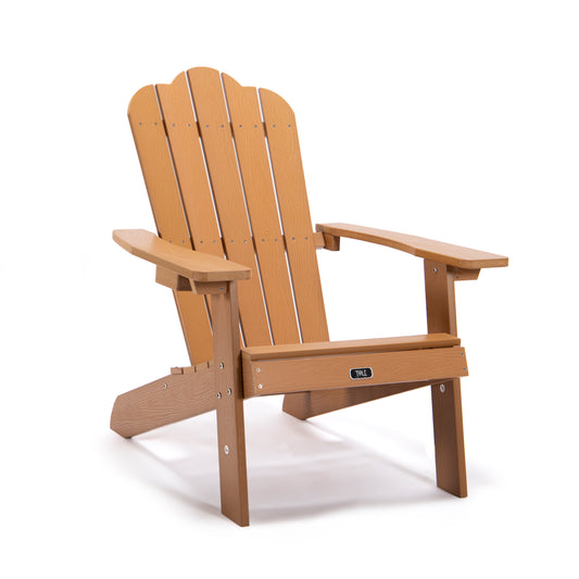 TALE Adirondack Chair Backyard Outdoor Furniture Painted Seating With Cup Holder All-Weather And Fade-Resistant Plastic Wood