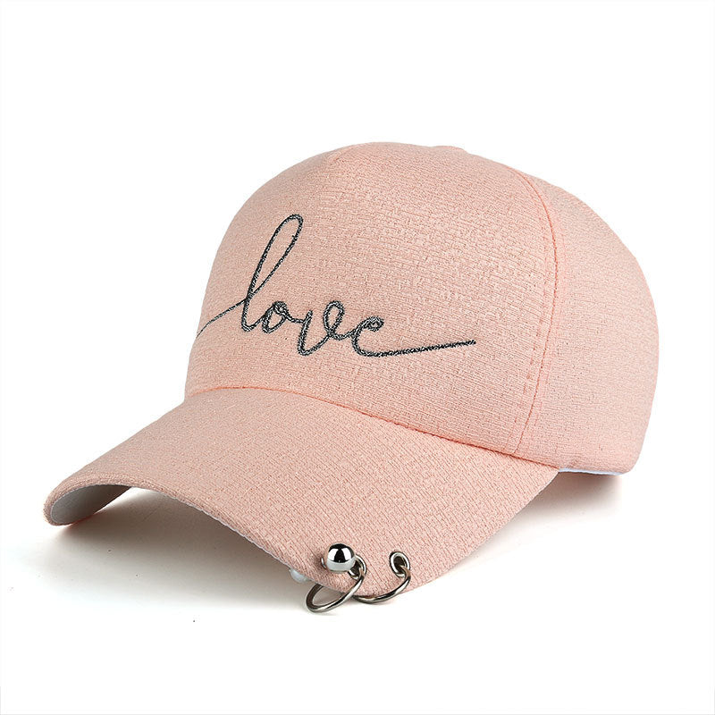 Ladies embroidered casual baseball cap