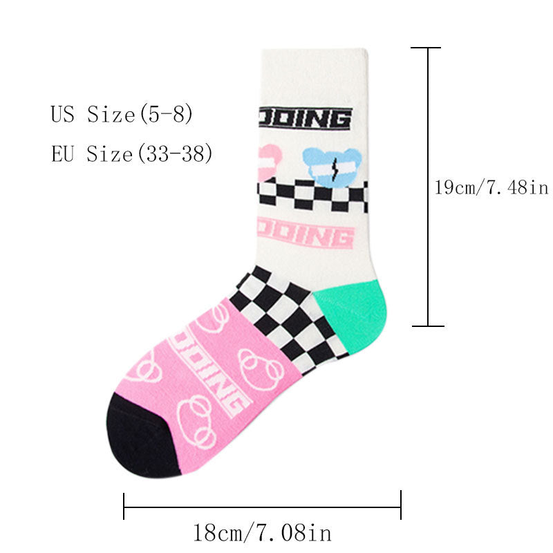 Womens Colorful Crew Socks Thin Soft Comfort Breathable Dress Socks Above Ankle Crew Socks For Business Casual.