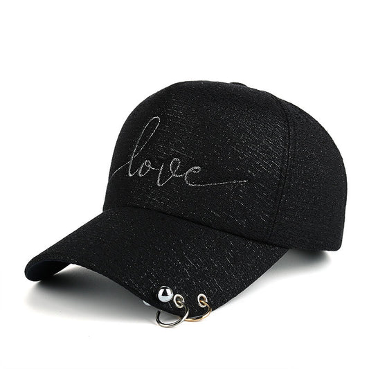 Ladies embroidered casual baseball cap