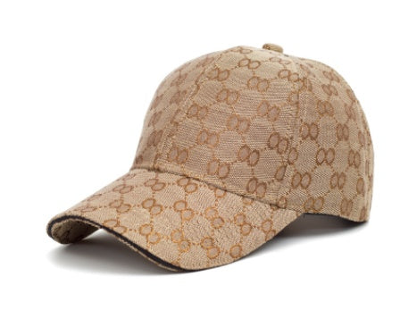 Gold grid baseball cap