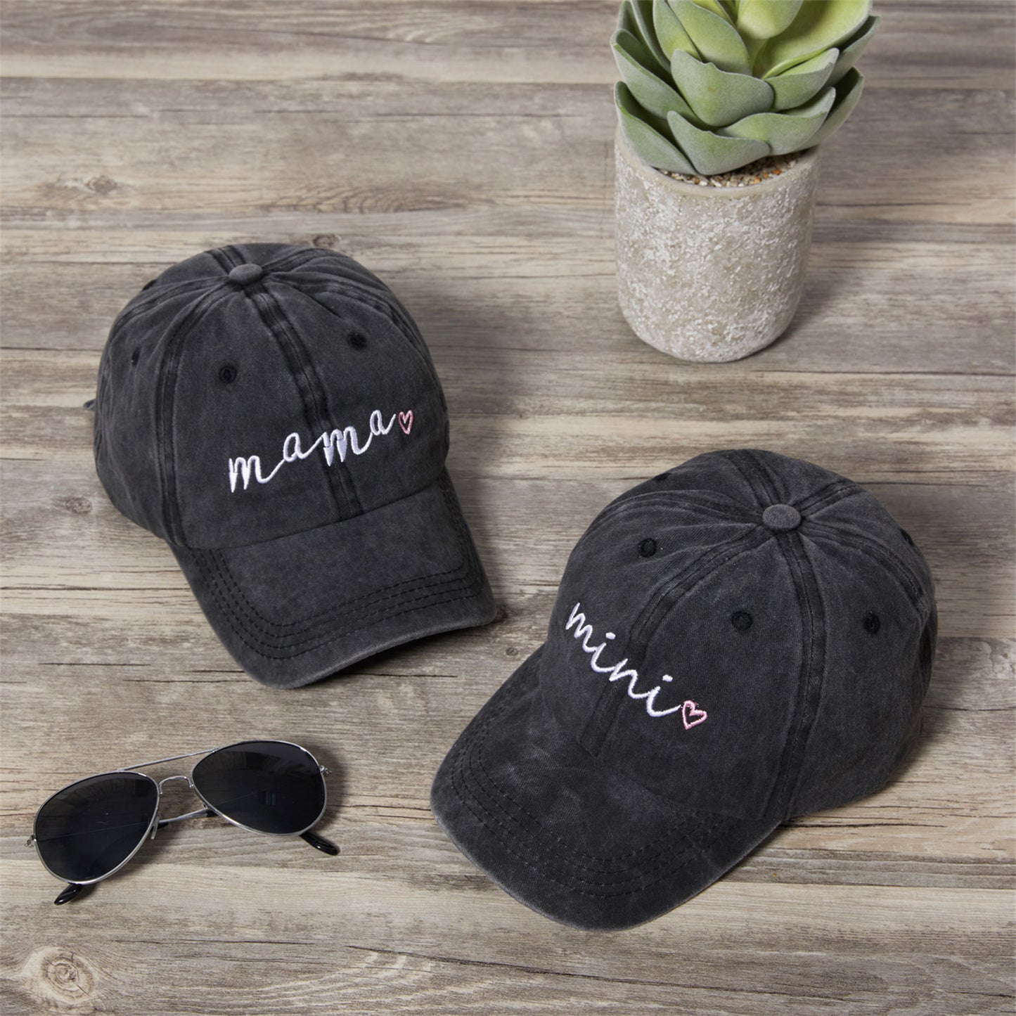 Fashion Wash Cotton Baseball Cap. Mama and Daughter Hat.