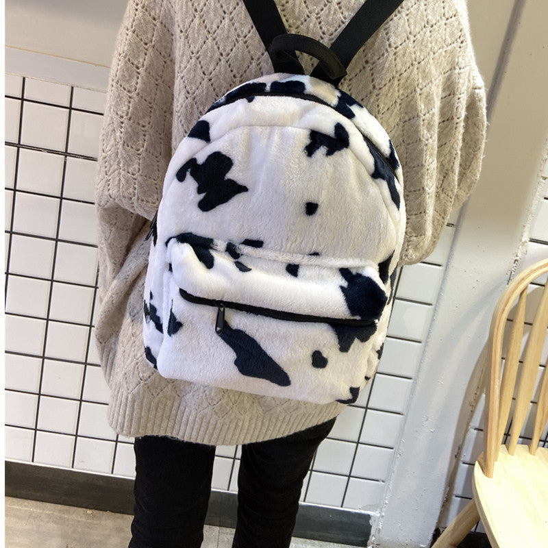 Cow hairy backpack