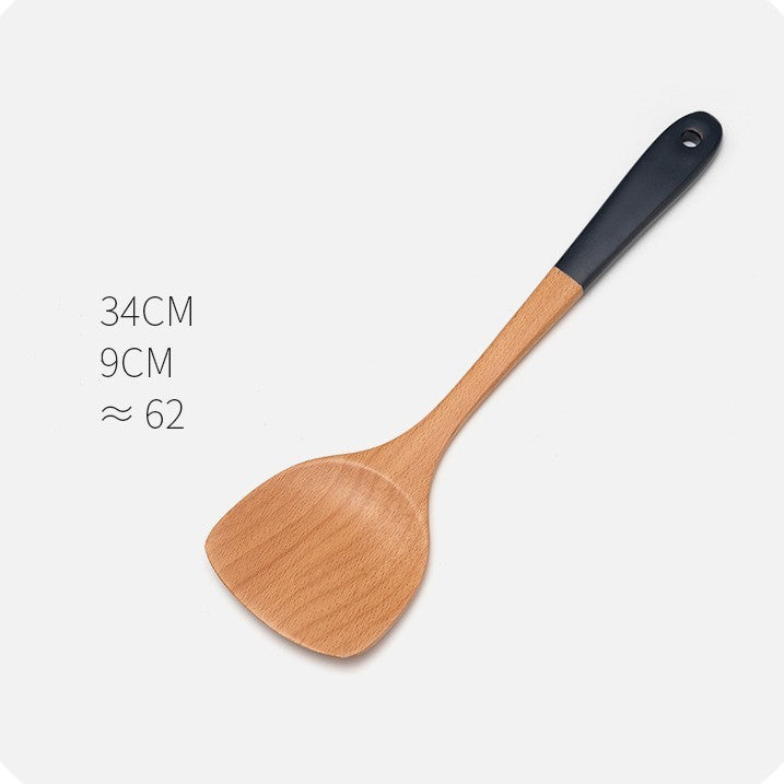 Household Non-stick Wooden Spatula Rice Spoon Wooden Soup Spoon Cookware Set