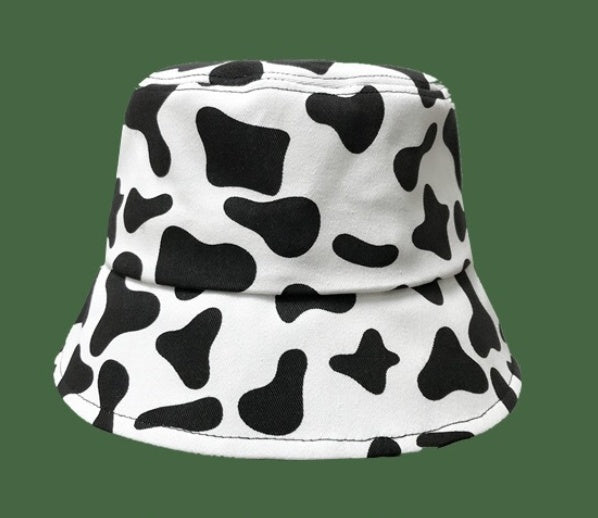 Cow pattern fisherman hat