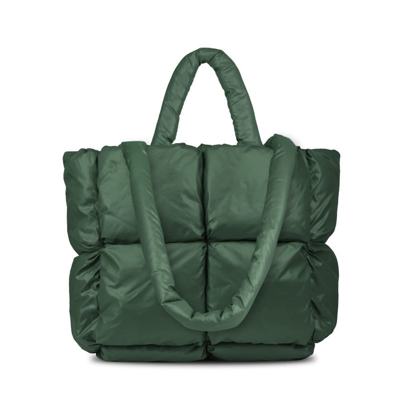 Women's High End Cotton Puffer Tote Bag