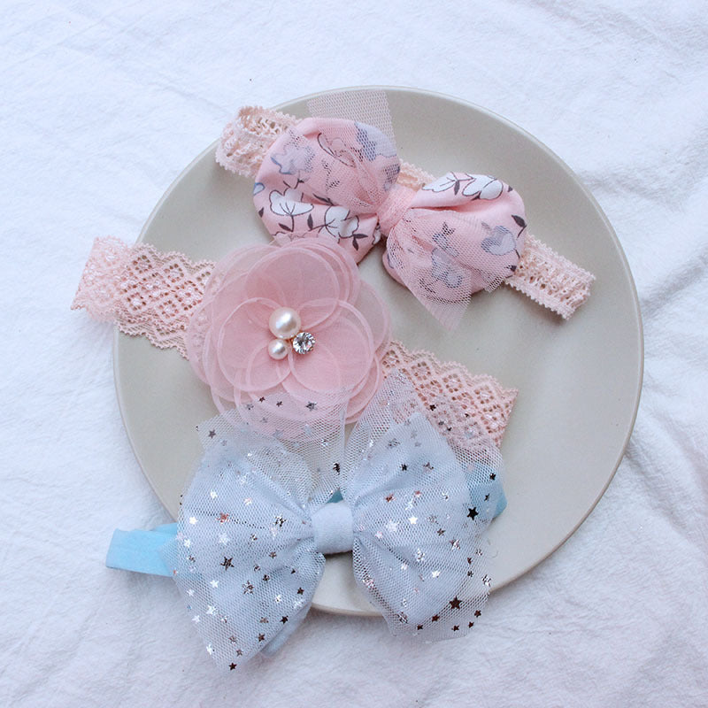 Baby Girl Baby Cute Bow Hair Band Gift Set