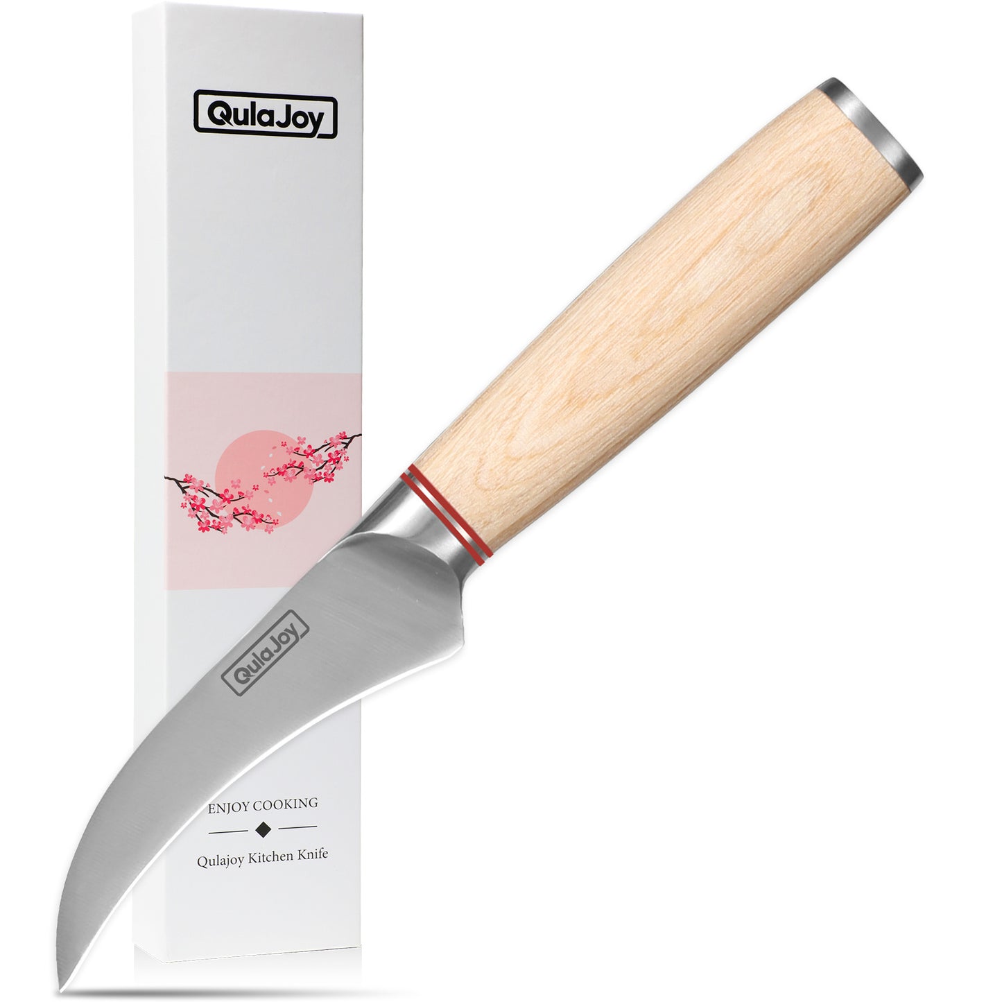 Qulajoy Vegetable Cleaver - Japanese Cleaver Chopping Knife High Carbon Stainless Steel Knives With Wooden Handle