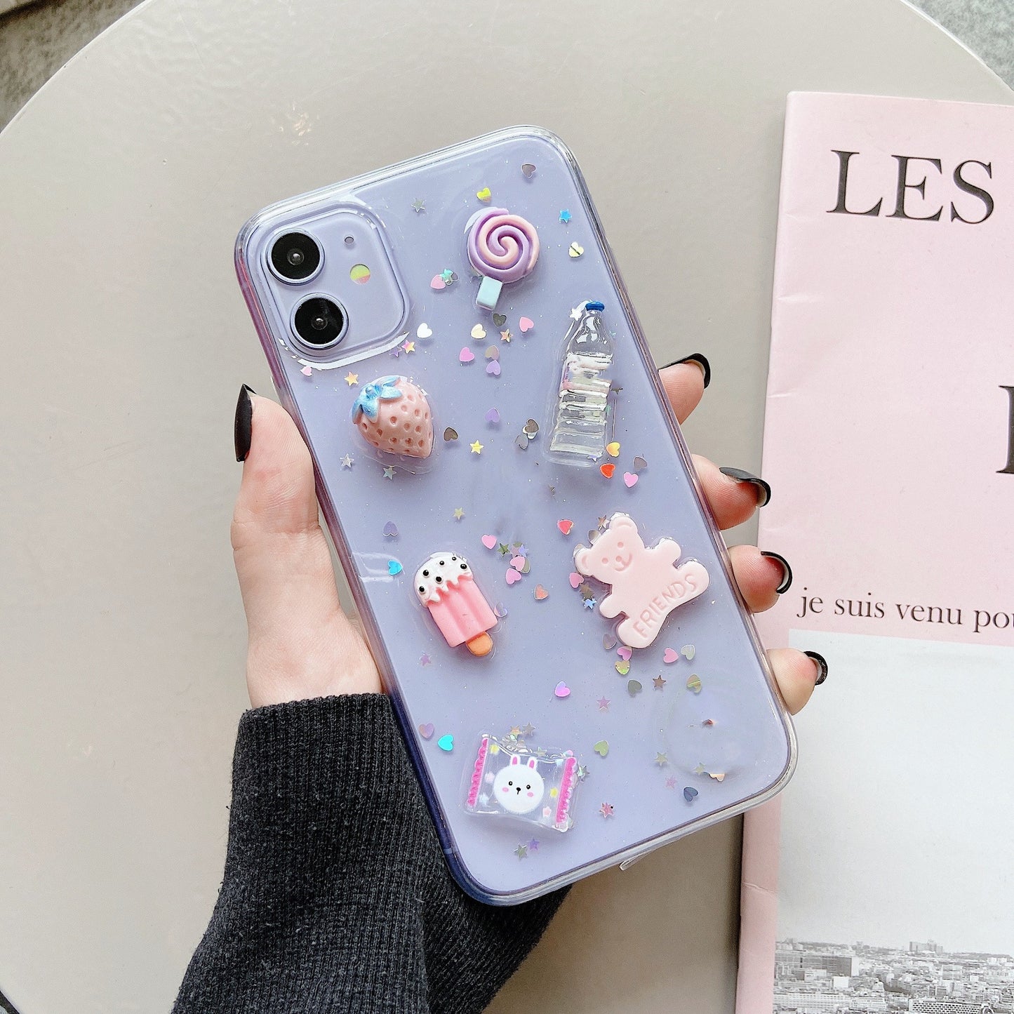 Ice Cream Bunny Jewelry Epoxy Phone Case